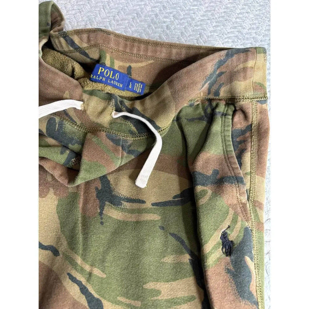 Polo Ralph Lauren Camo Sweatpants Men’s Large Military Woodland Joggers